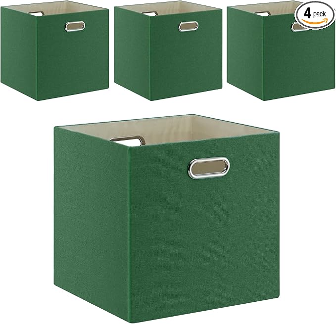 Cube Storage Bins 13×13 Linen Foldable Box by Fboxac