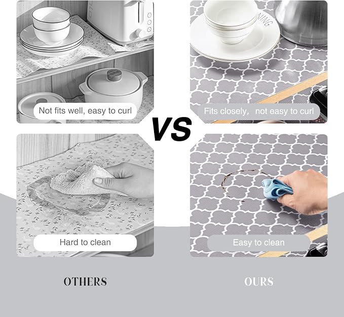 Glotoch 2 Rolls Shelf Liners for Kitchen Cabinets 12”x 20ft, Non Slip Drawer - Image 3