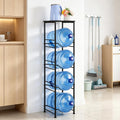 5 Gallon Water Jug Holder 4 Tier Water Bottle Rack with Storage