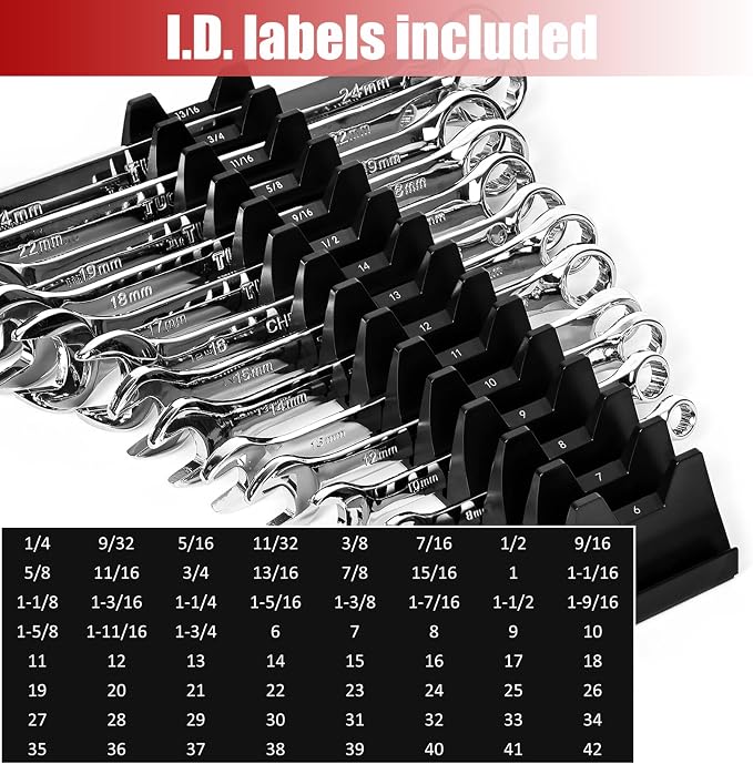 12 PCS Magnetic Modular Wrench Organizer Wrench Holder - Image 4
