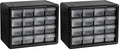 Akro-Mils 16-Drawer Plastic Storage Cabinet | 10-1/2 x 6-1/2 x 8-1/2 Inch | by Akro-Mils