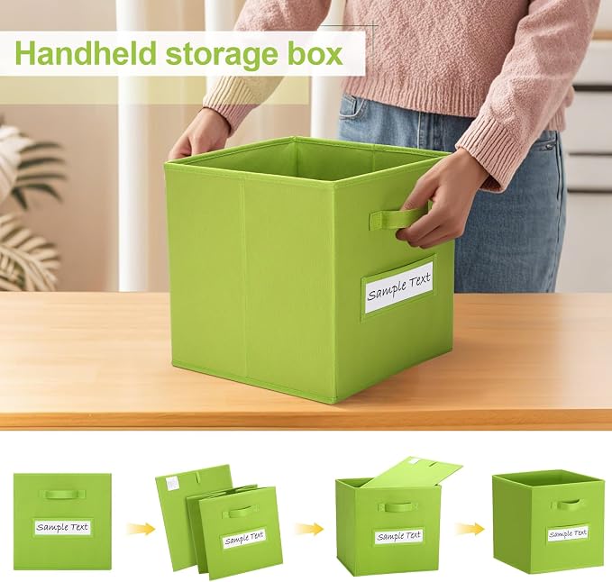 artsdi 13x13 storage cube bins Foldable Fabric storage cubes - Image 4