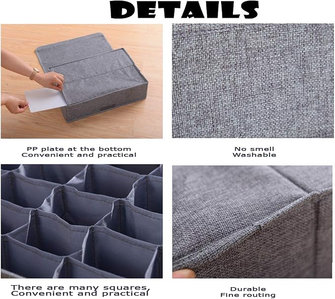 AARAINBOW 2 Packs Underwear Socks Storage Organizer - Image 7