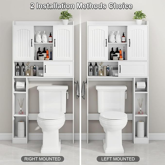 Vabches Farmhouse Over The Toilet Storage Cabinet - Image 5