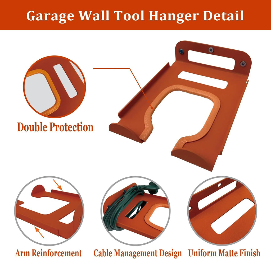 1 Pack Heavy-Duty Weed Eater Hanger Wall Mount for Trimmers and Tools