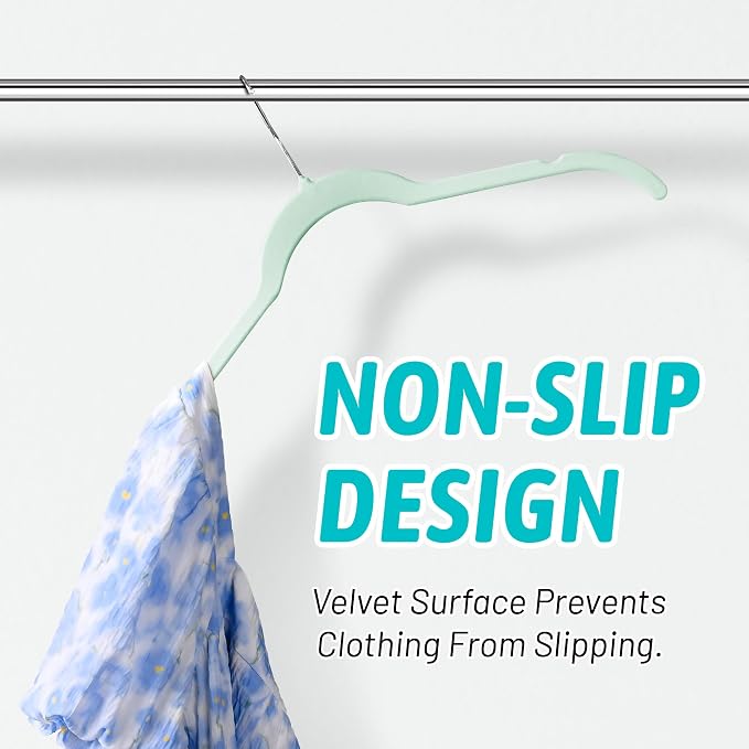 Velvet Hangers 50 Pack – Slim Non-Slip Flocked Hangers - Image 5