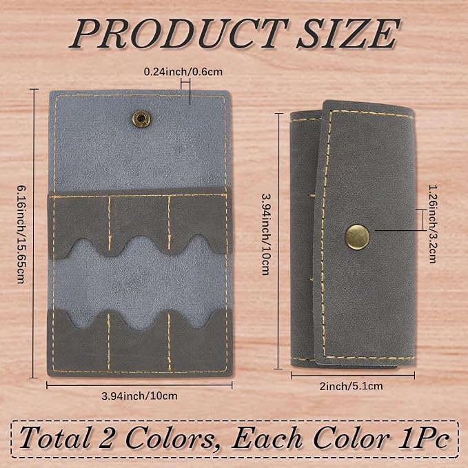 2PCS PU Leather Memory Card Holder - Image 2