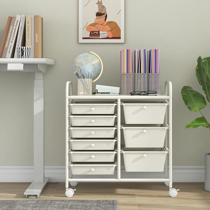 Giantex 9 Drawers Rolling Cart, Classroom Organizers, Storage Cart - Image 2