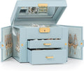TORIBIO Jewelry Box for Women, Leather Jewelry Organizer by TORIBIO
