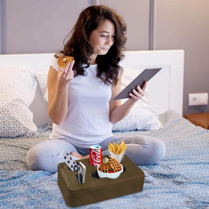 Couch Bed Cup Holder Pillow, Nisdoing 5 Hole Couch Drink Holder! Keep Drinks - Image 3