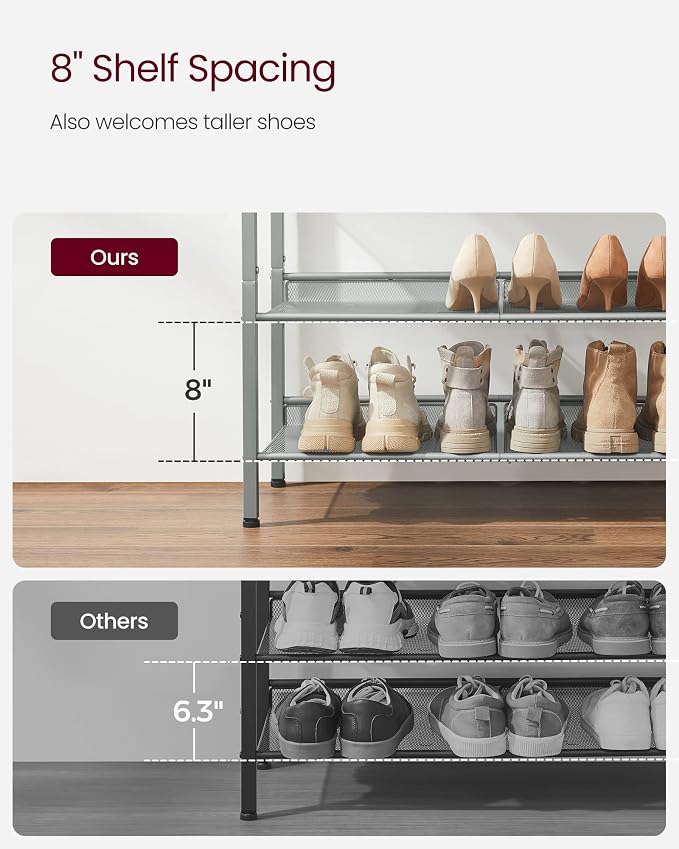 VASAGLE Shoe Rack for Entryway, 5-Tier Shoe Rack Organizer - Image 6
