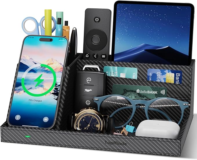 TopMade Wireless Charger Nightstand Organizer, Fast Charging Station by TopmadeProduct-Ordernow