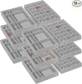 DIOMMELL 12 Pack Stackable Velvet Jewelry Trays Organizer, Jewelry Storage Box by DIOMMELL
