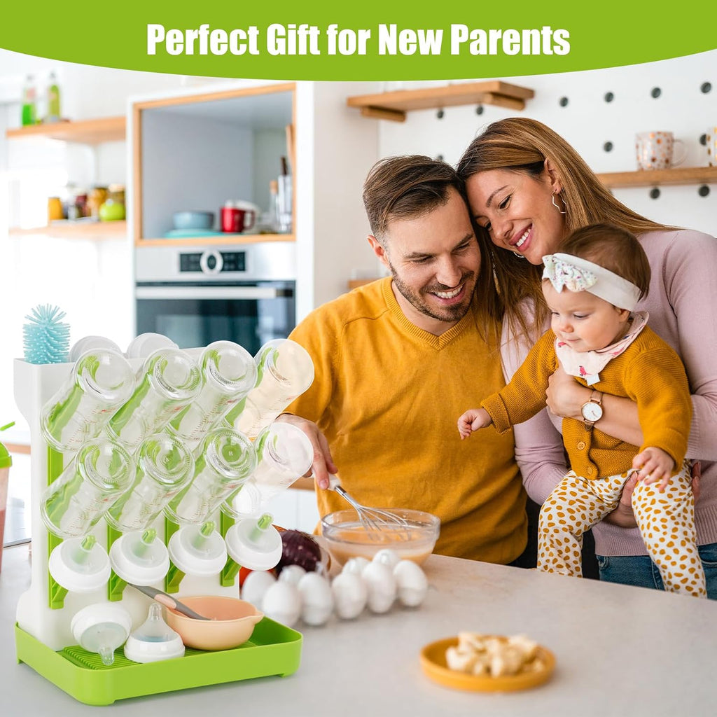 Baby Bottle Drying Rack, Space Saving Baby Bottle Organizer for