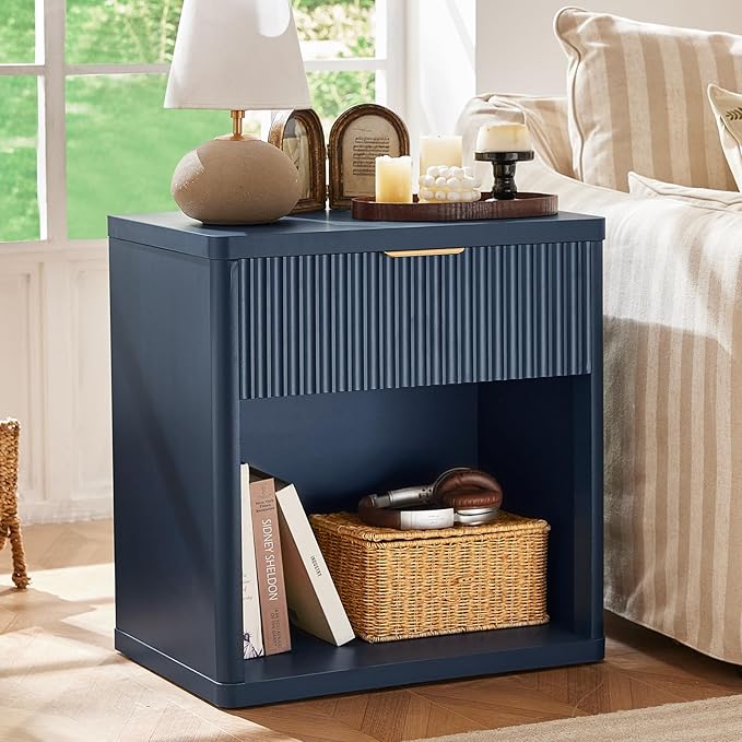 LEYAOYAO Fluted Farmhouse Nightstand Set of 2 - Image 2