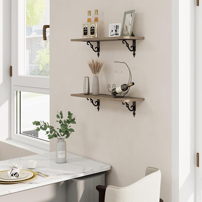 RICHFOCUS Floating Shelves for Wall Decor, 24Inch Shelves Set of 2, 24W x 8D - Image 2