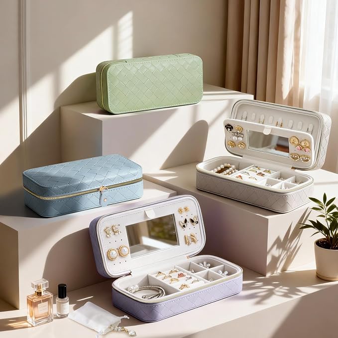 DesignSter Jewelry Organizer, Small Portable Travel Jewelry Storage - Image 7
