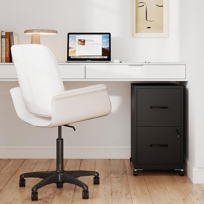 2 Drawer File Cabinet on Wheels, Mobile Filing Cabinets - Image 2