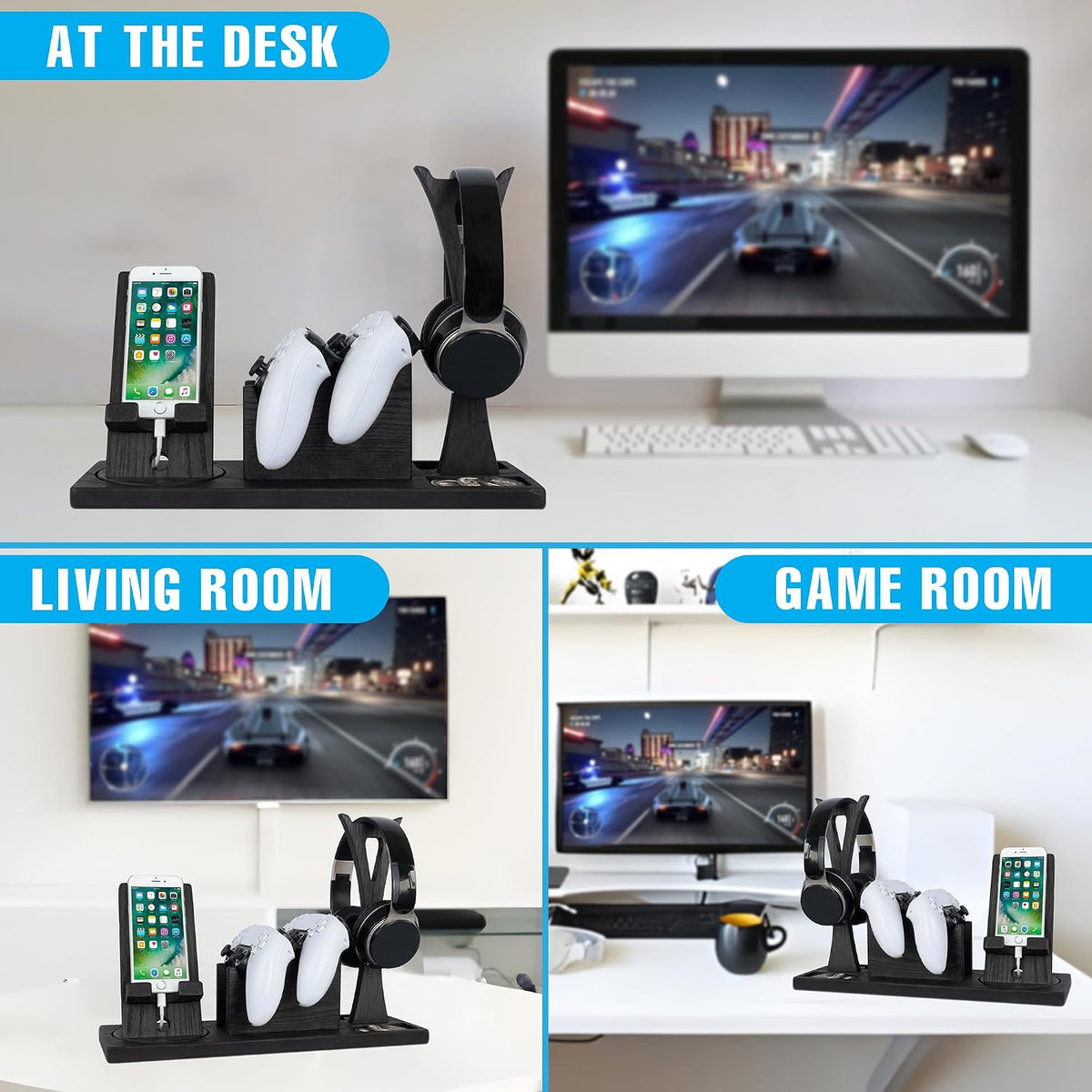 Unique Gift for Gamers, Game Room Decor. Unique Gaming Organizer with