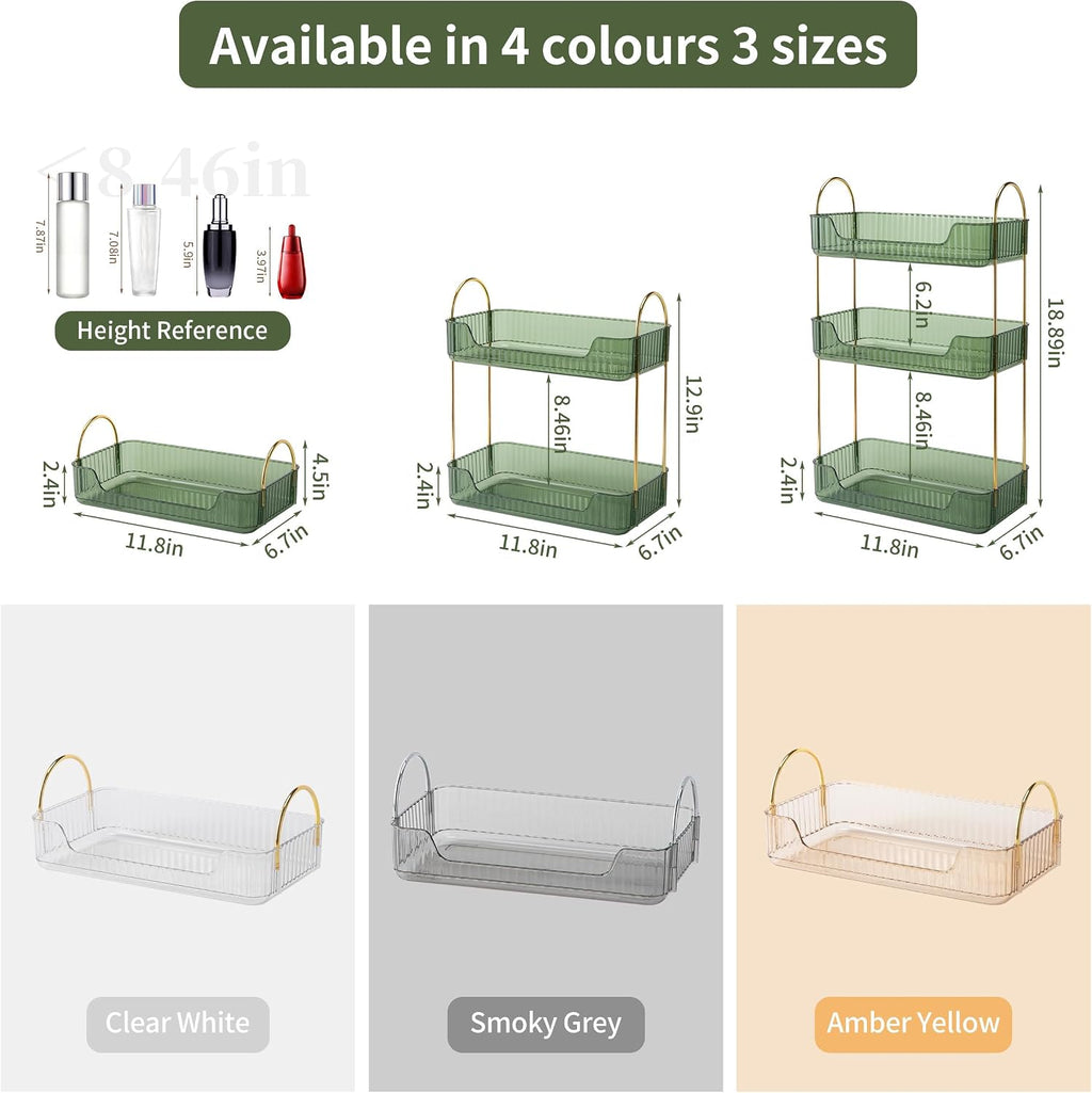 YCIA&DONE Bathroom Organizer Countertop, Makeup Storage, Skincare