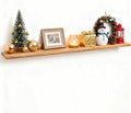Fun Memories 55 Inch Wood Floating Shelves, Natural Elm Wood Floating Shelf by FunMemories