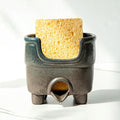 Ceramic Sponge Holder with Drainage, Farmhouse Sink Caddy Organizer, Self by wowhalolo