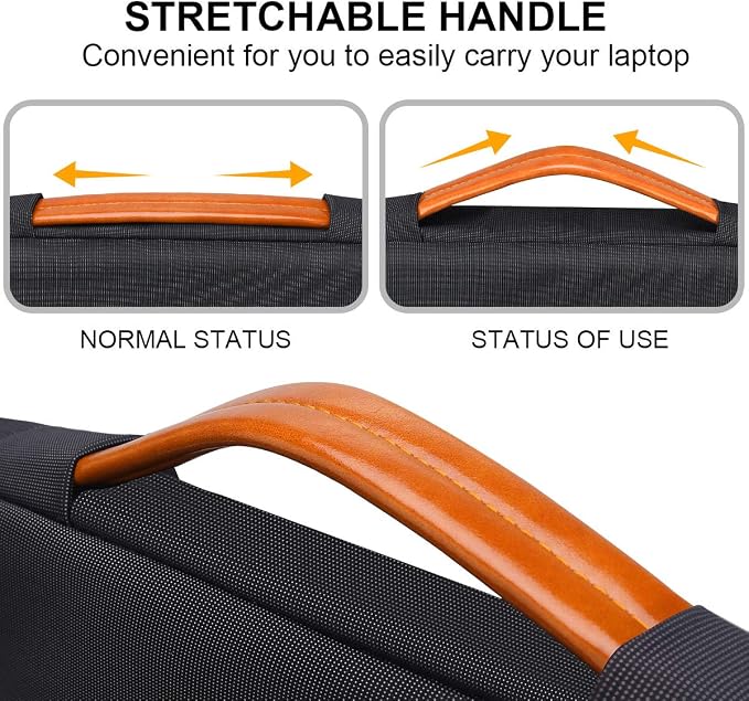 Lacdo 360° Protective 15-15.6 Inch Laptop Sleeve Case - Image 5