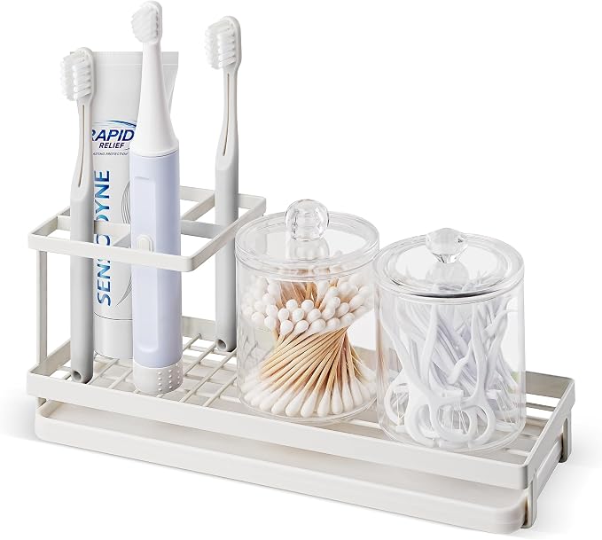 MYITYARD Toothbrush Holders for Bathrooms, 4 Slots Rustproof Metal Tooth by MYITYARD