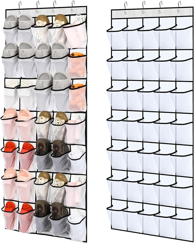 Windyun 2 Pcs 70 Large over The Door Shoe Organizer Hanging Shoe Rack - Image 8