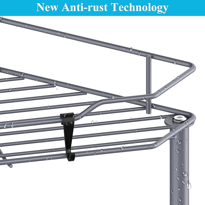 3 Tier Floor Standing Corner Shower Caddy Organizer Shelf - Image 3