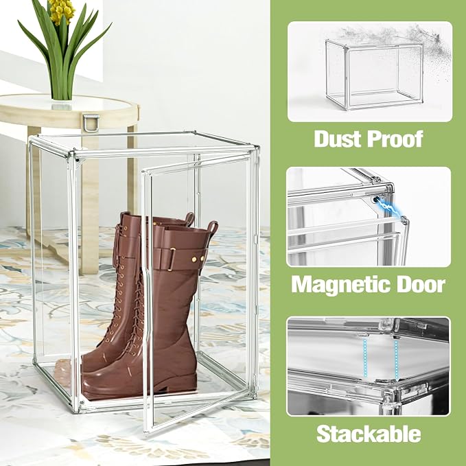 XXX-Large Extra Large Acrylic Display Case 17''x13''x13'' Transparent Shoe - Image 3