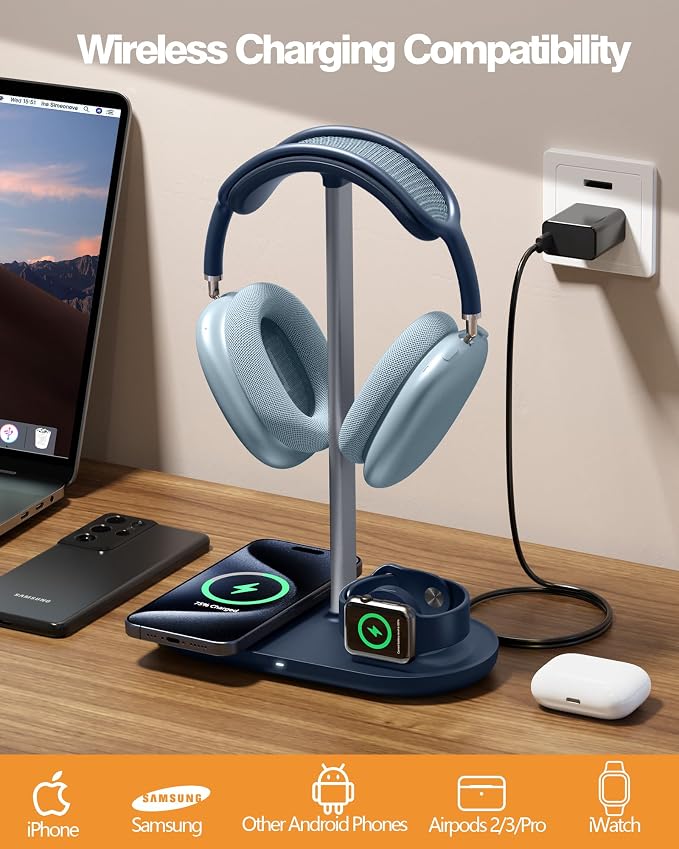 HiWe 3-in-1 Headphone Stand - Image 3