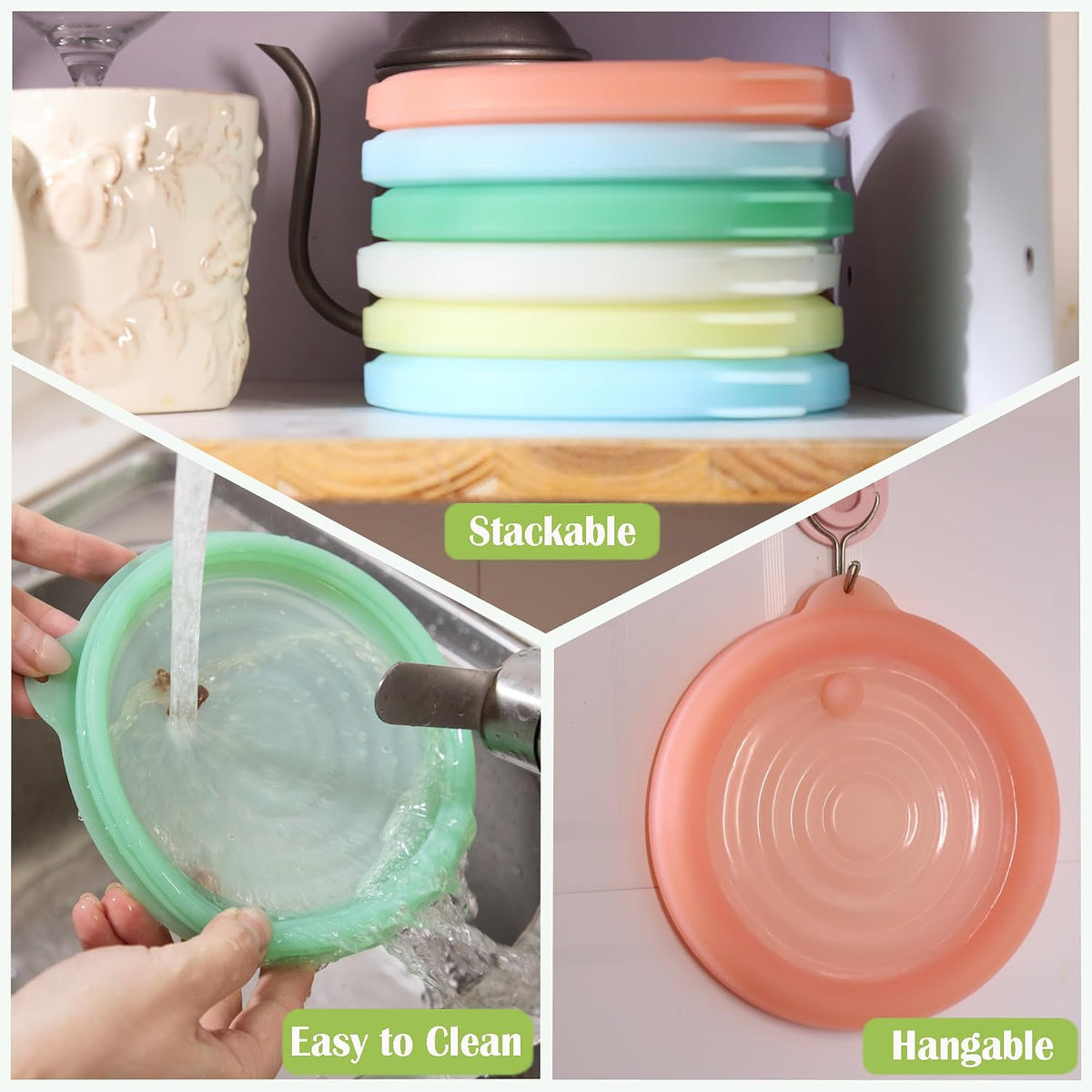 Silicone Reusable Vacuum-Seal Storage Containers for Fridge,Fresh