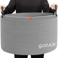 Extra Large Storage Laundry Basket 22" X 22"X 14" Cotton Rope Woven Basket by GOCAN