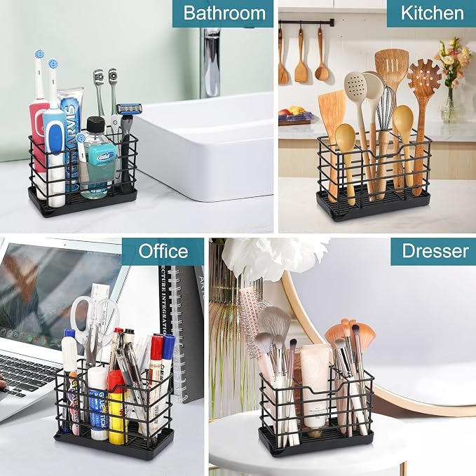 Toothbrush Holders for Bathrooms, Stainless Steel Bathroom Toothbrush Holder - Image 6