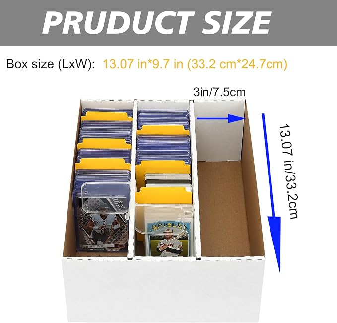 4Pack 3Pack Card Box for Trading Card, 2400-count Cardboard Card Storage Box - Image 4