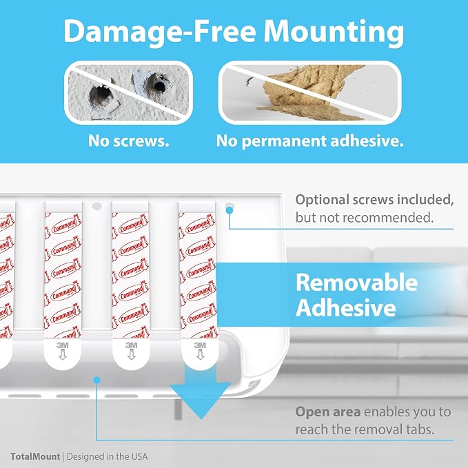 TotalMount Hole-Free Remote Holder – Eliminates Need to Drill Holes in Your Wall - Image 4