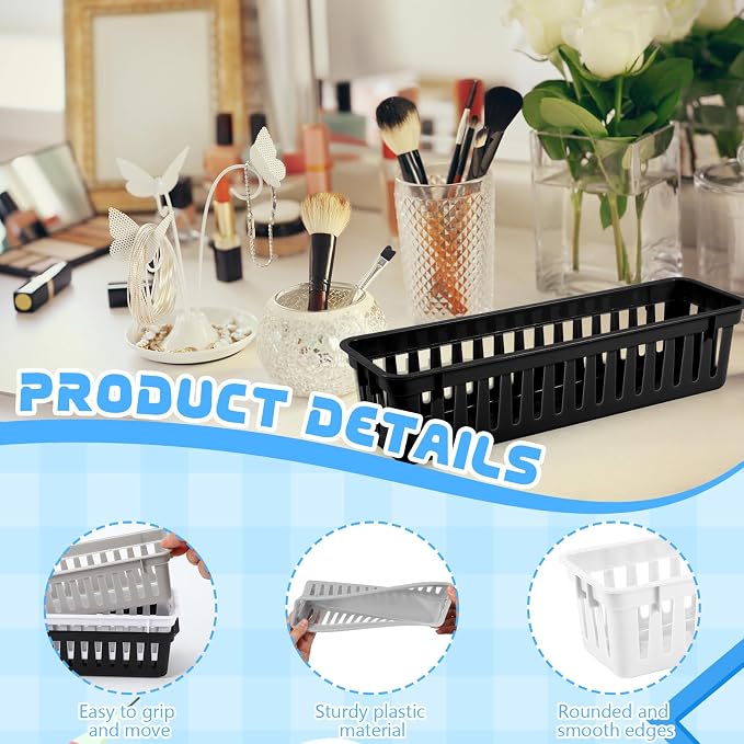 6 Pcs Black, School Supplies, and Home Storage, Organization - Image 3