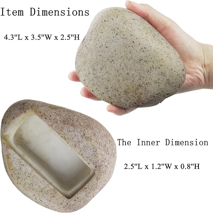 Fake Rock Key Hider Decoration Safe Holder - Image 4