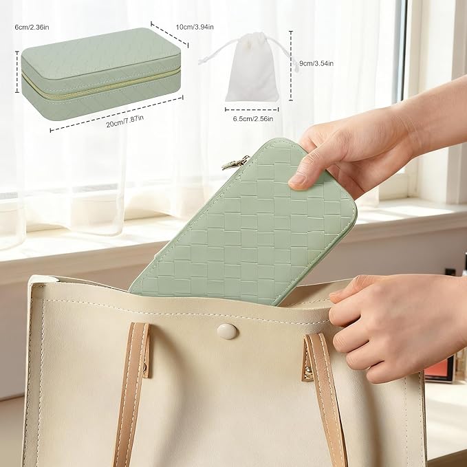 DesignSter Jewelry Organizer, Small Portable Travel Jewelry Storage - Image 3