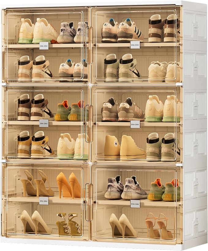 JEKO&JEKO 6 Tiers Foldable Shoe Rack Organizer Cabinet by JEKOJEKO