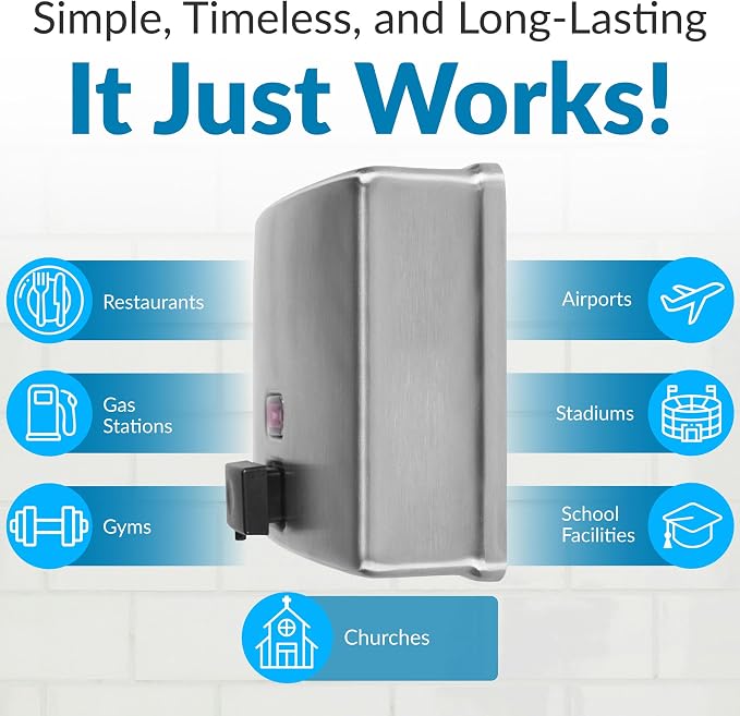 Bobrick Wall-Mounted Liquid Soap Dispenser, Satin-Finish Stainless Steel - Image 10