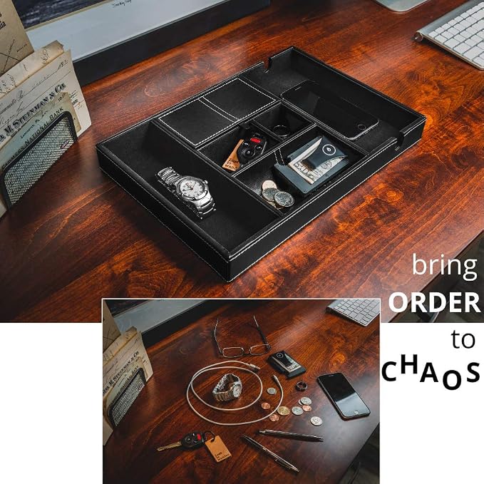 ULTRAY, Valet Tray for Men, Nightstand Organizer, Entry Table Organizer - Image 6