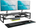 Simple Trending 2 Tier Metal Dual Monitor Stand Riser, Computer Office Desktop by SimpleTrending