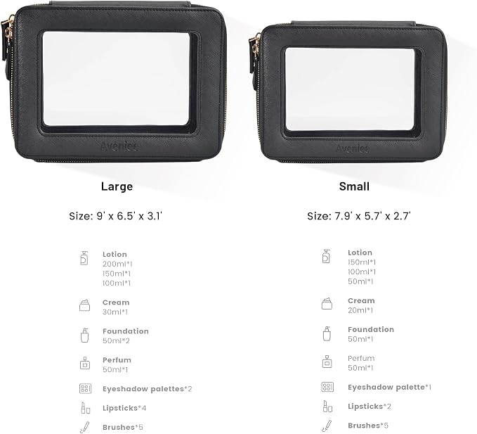 Aveniee Clear Makeup Bag Set - Image 2