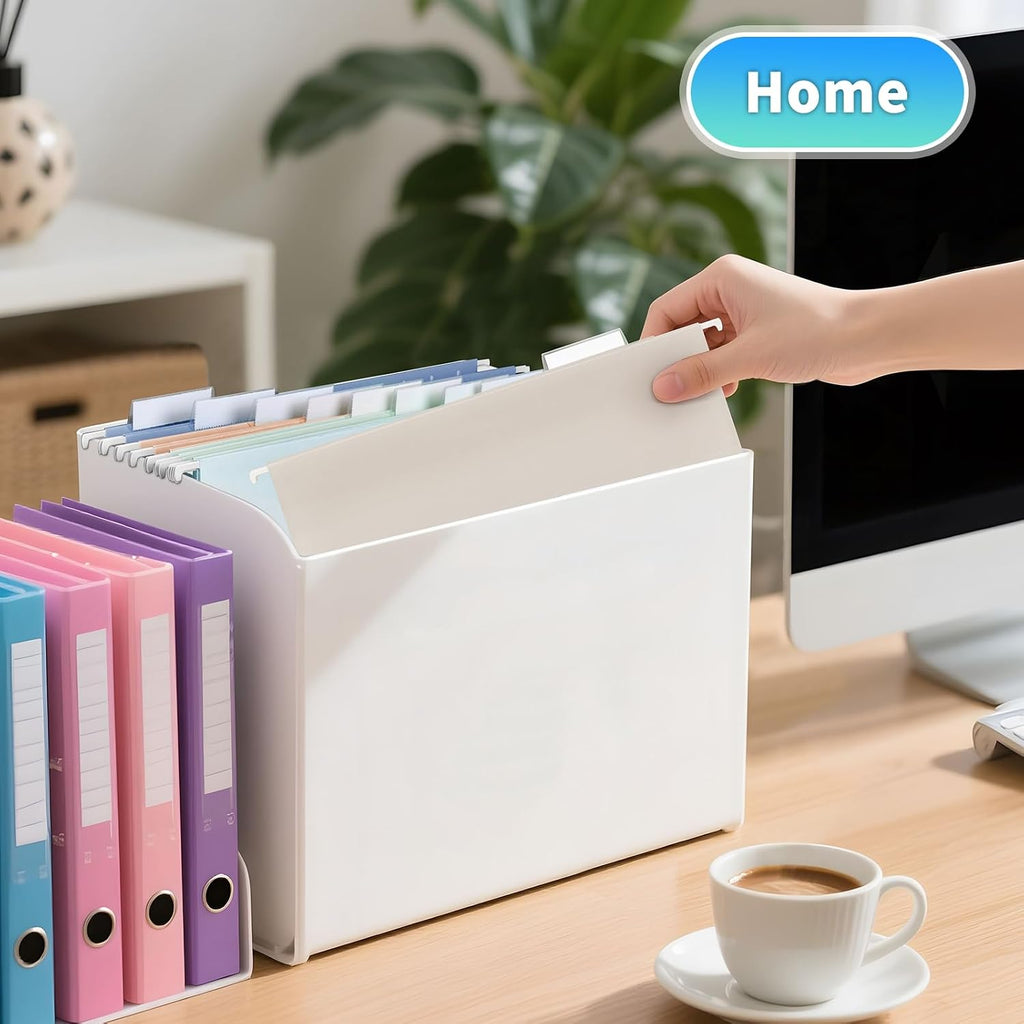 25-Pack Morandi Hanging File Folders,Letter Size with 35 Transparent