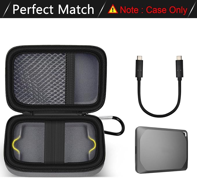Carrying Case Compatible with Crucial X10/ X9 Pro 4TB/ 2TB/ 1TB Portable SSD - Image 2