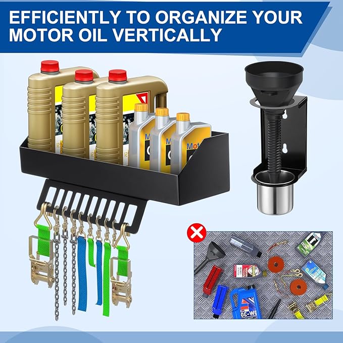 Zonon 6 Quart Motor Oil Bottle Holder Oil Bottle Storage Rack - Image 5