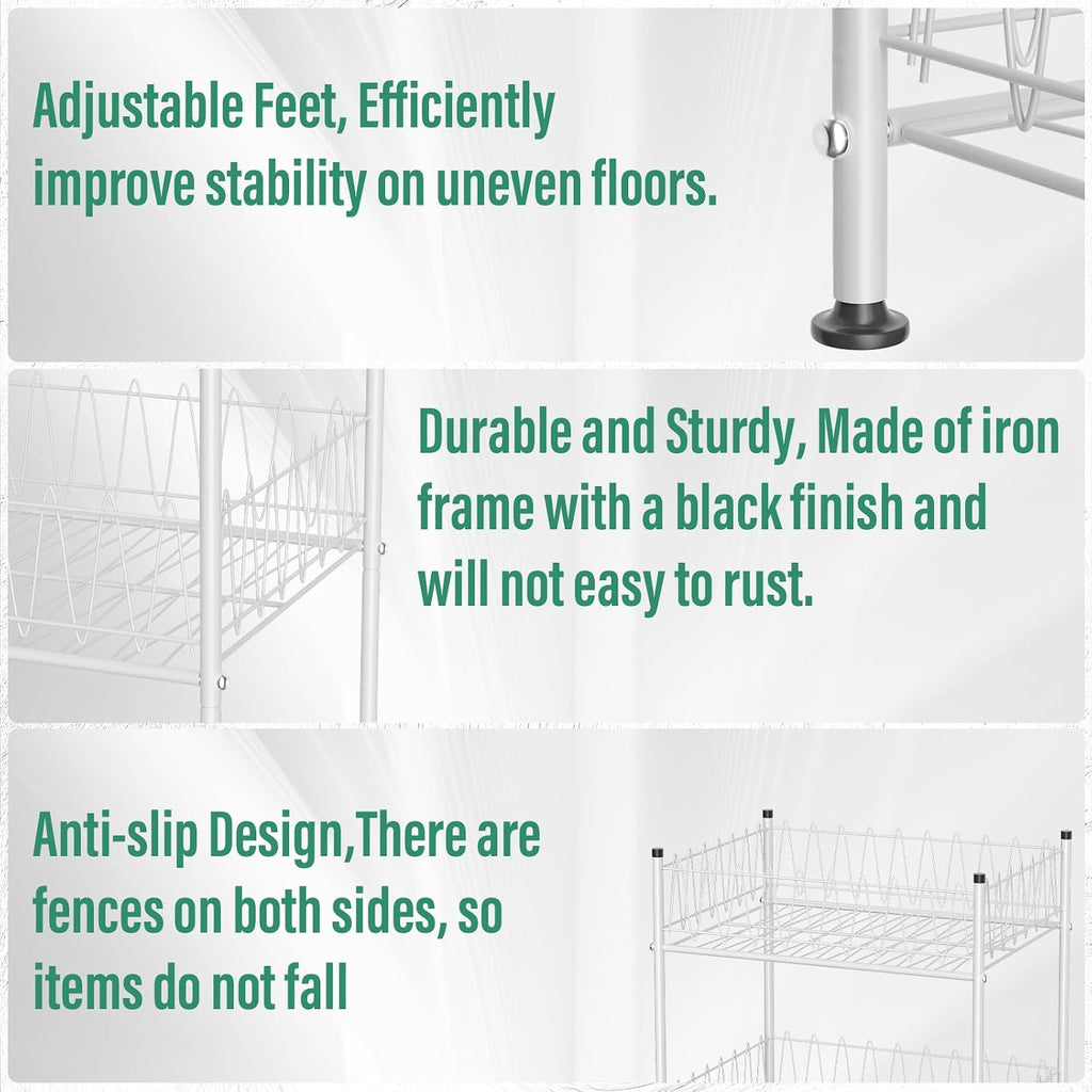 smusei 4 Tier Water Bottle Storage Rack Metal Water Bottle Organizer