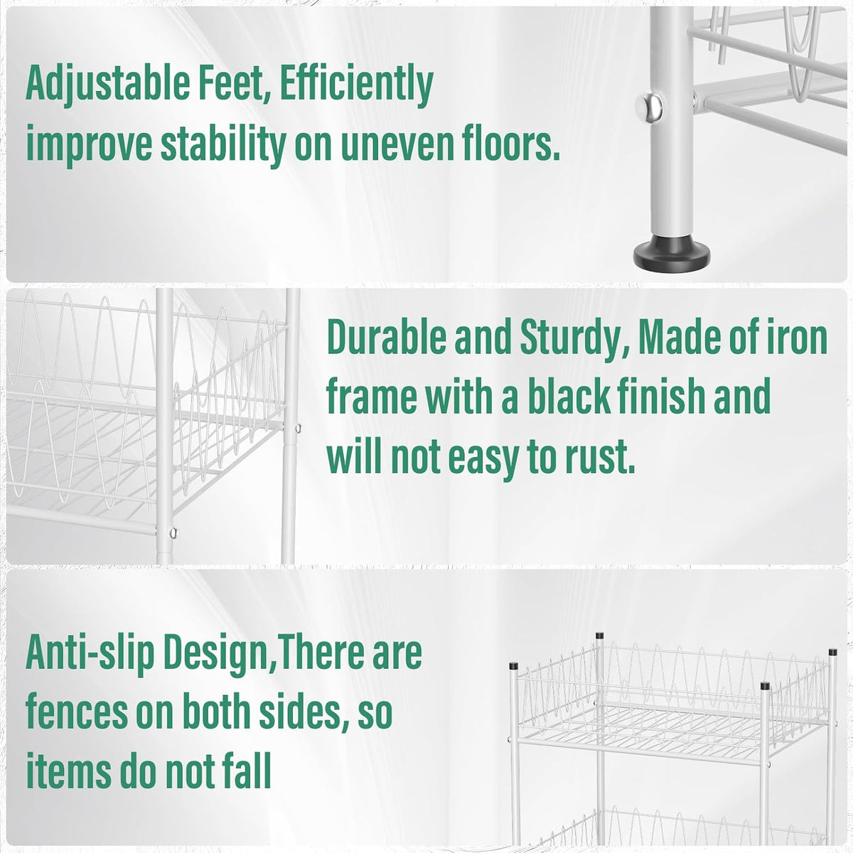 smusei 4 Tier Water Bottle Storage Rack Metal Water Bottle Organizer